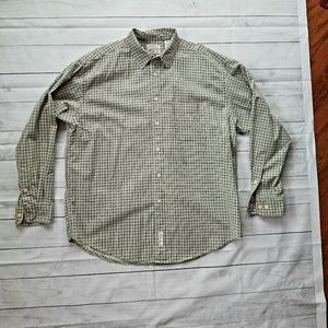 American Eagle Large Green Plaid Button Down